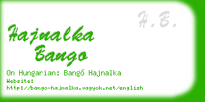 hajnalka bango business card
