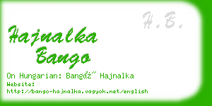 hajnalka bango business card